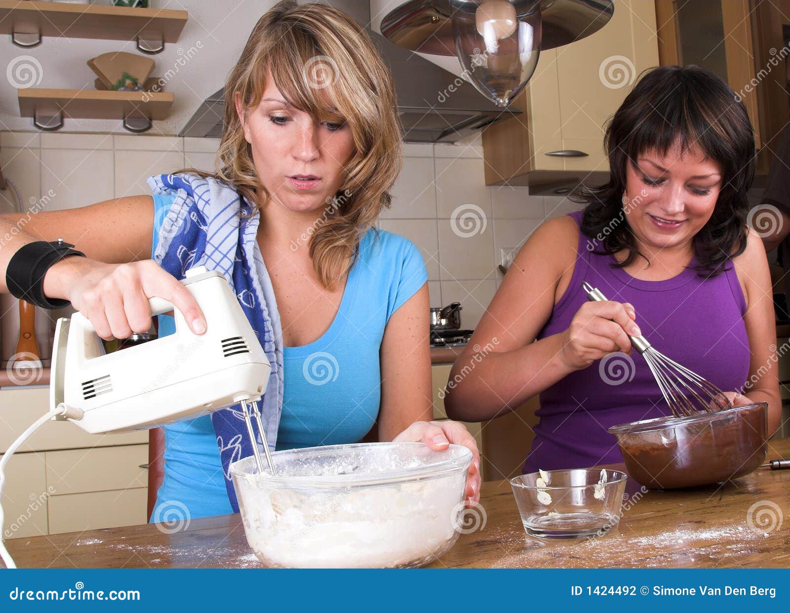 Baking cakes together stock photo. Image of girl, 1424492