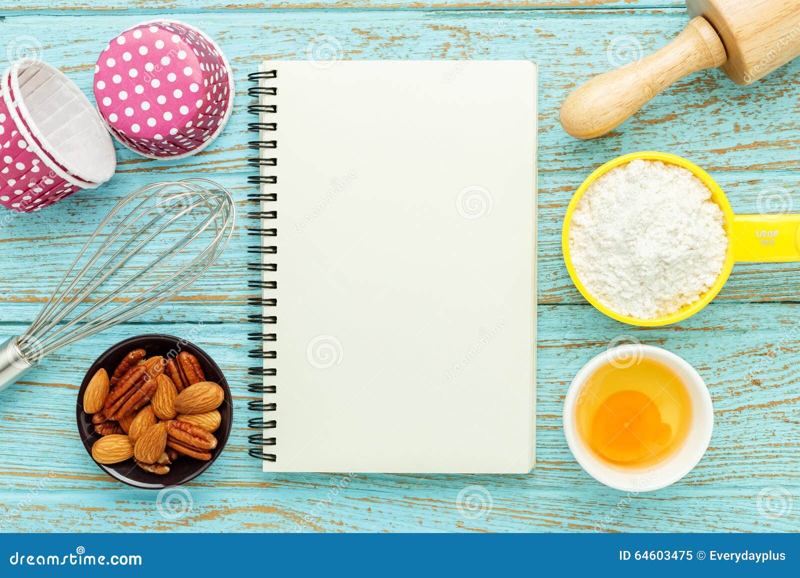 Baking Concept with Notebook Stock Image - Image of bake, concept: 64603475
