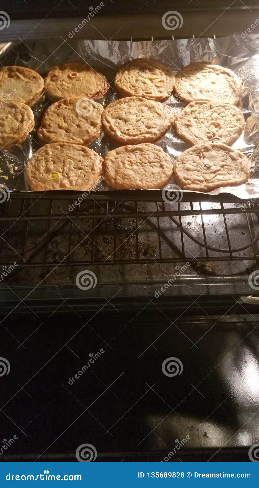 Baking Cookies in Oven stock photo. Image of crisp, chocolate 135689828