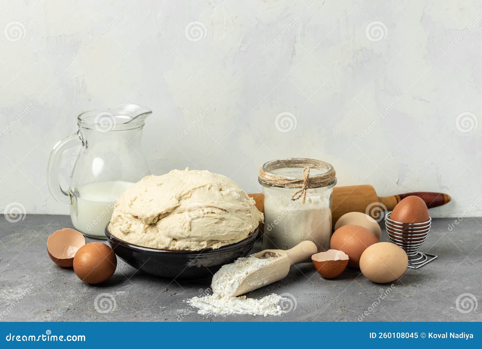 Baking Cooking Ingredients for Cake. Raw Dough Stock Image Image of