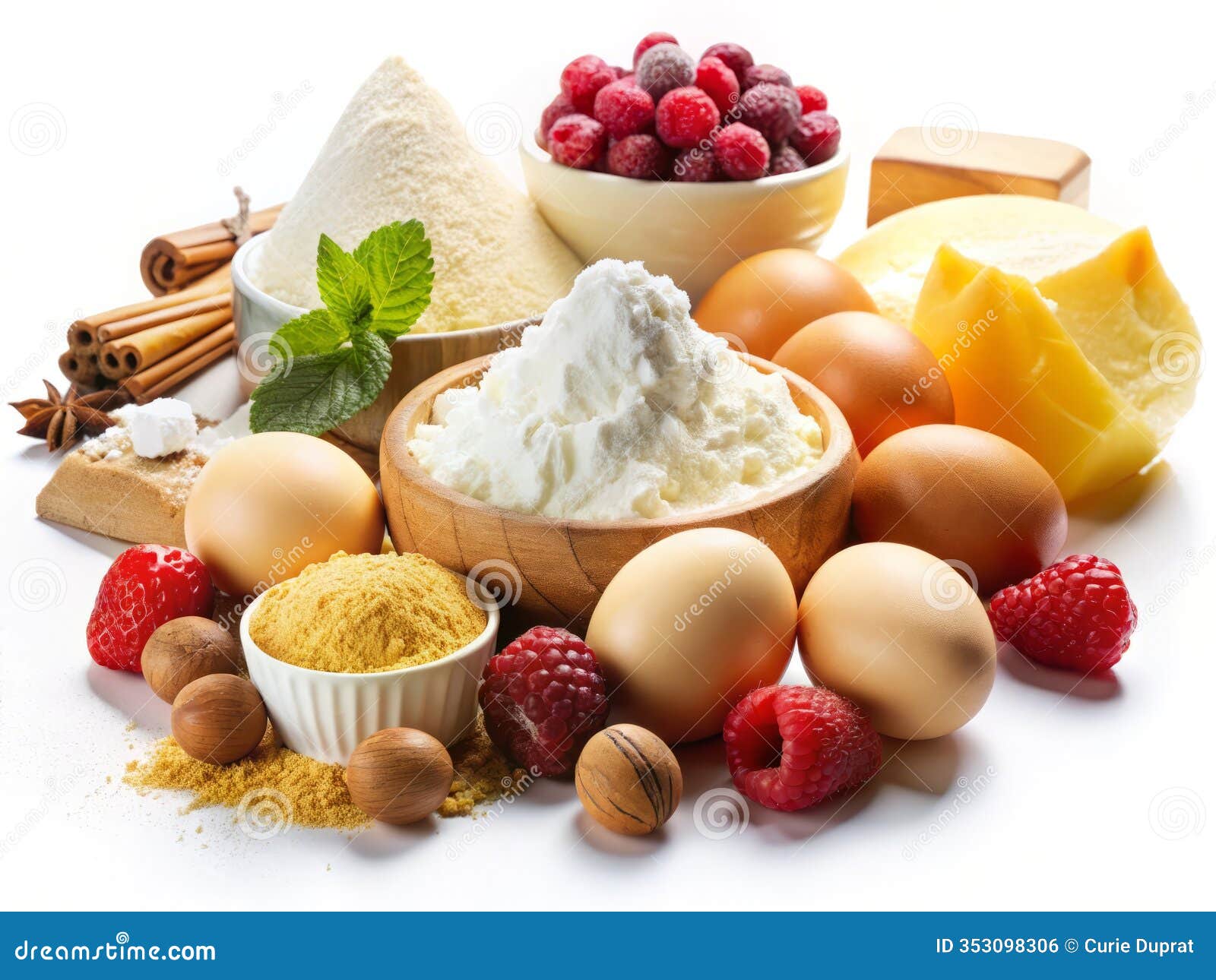 baking essentials closeup flour sugar eggs butter and more a comprehensive guide to cake ingredients