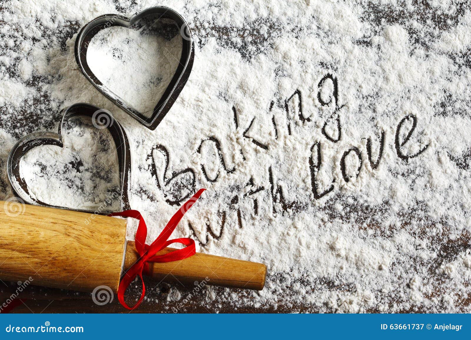 Baking with Love. Flour Background. Stock Image Image of fresh