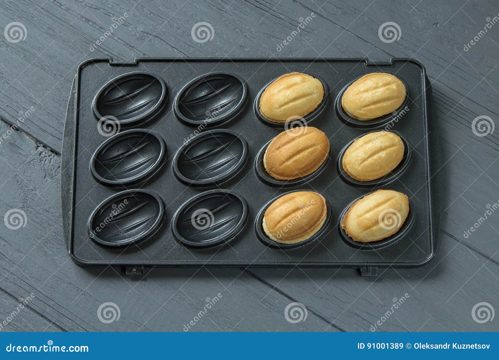 Bakingmold Filled in a Half of Cookies Stock Image Image of cookie