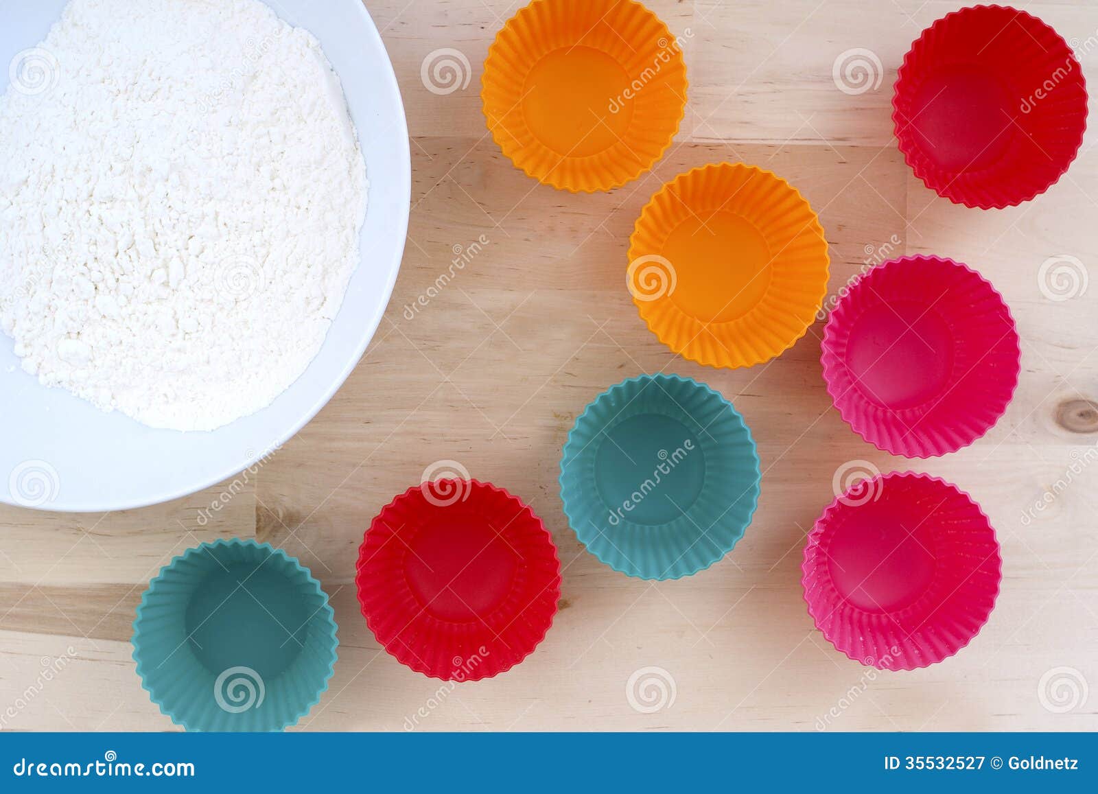 Baking muffins stock image. Image of holder, background 35532527