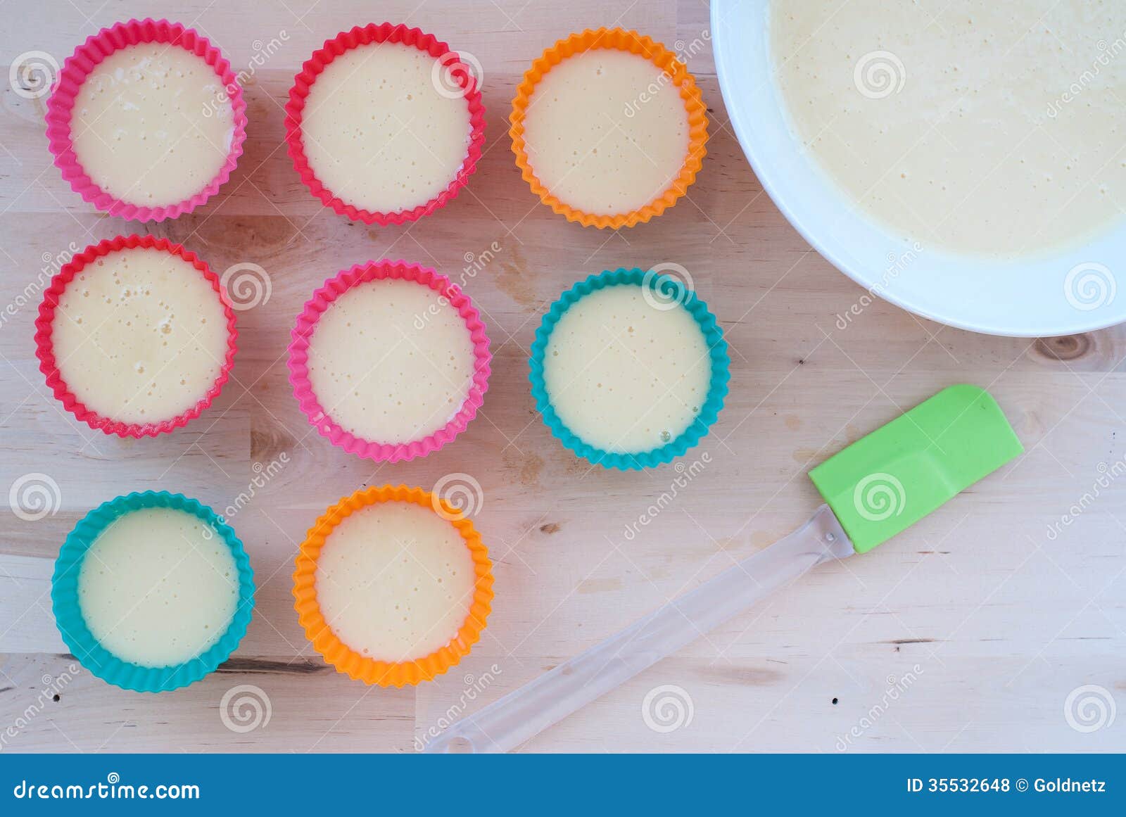 Baking muffins stock photo. Image of label, closeup, home 35532648
