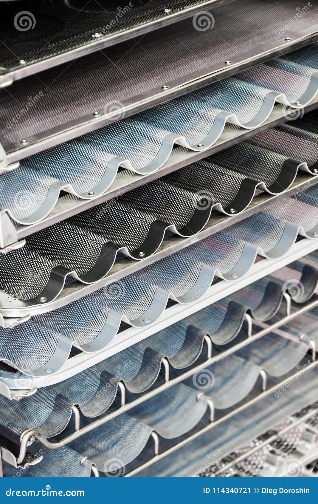 Baking Pans and Baking of Bakery Products Stock Image Image of grey