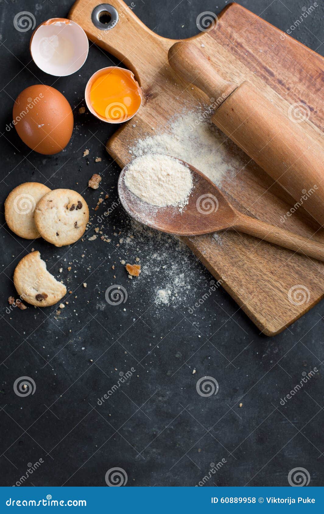Baking pastry ingredients stock photo. Image of menu 60889958