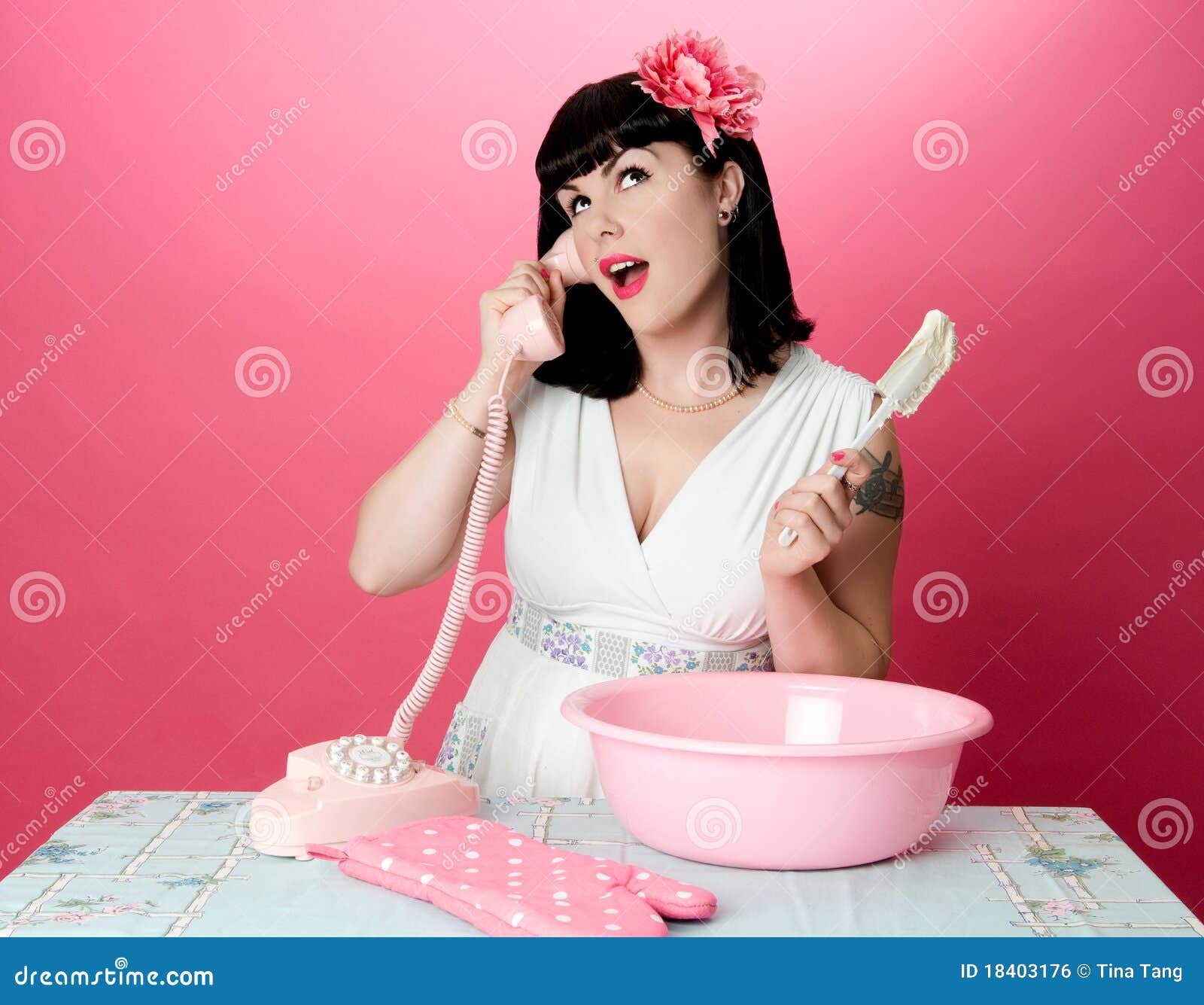 Baking Pinup Girl Royalty Free Stock Image Image 18403176