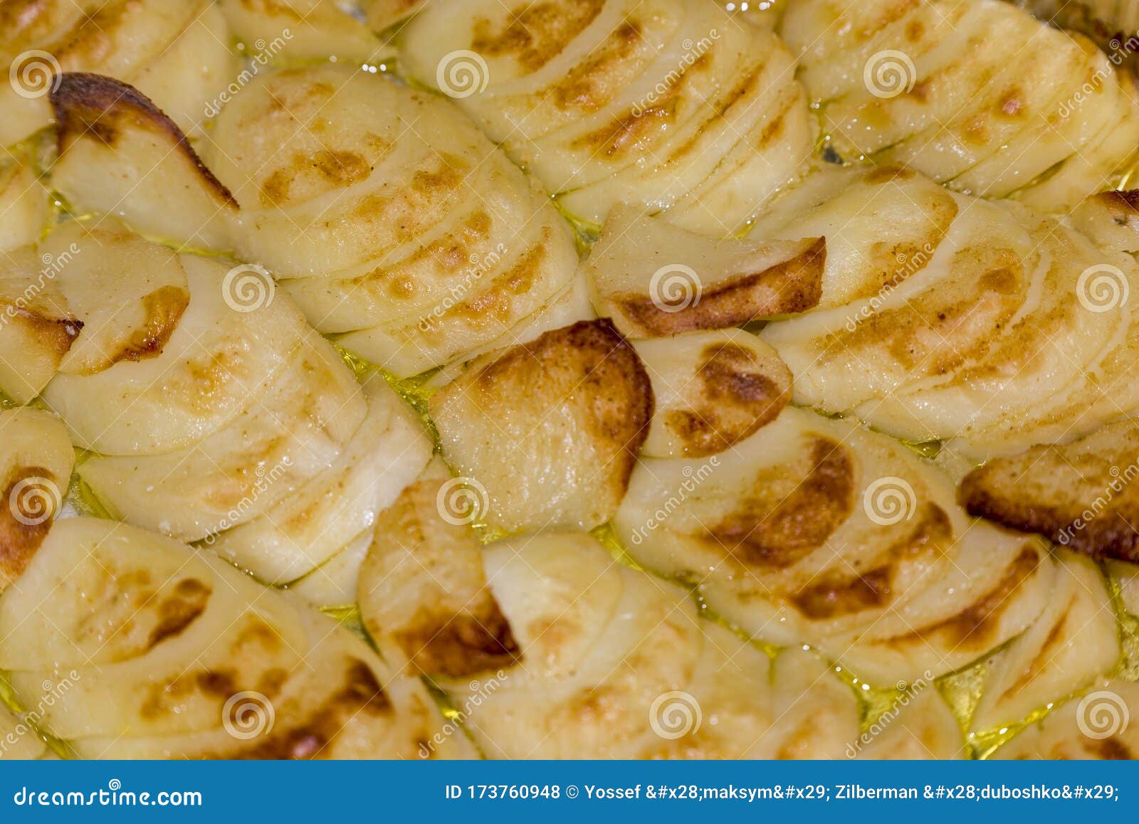 Baking Potato Chips on Baking Sheet in the Oven Stock Photo Image of