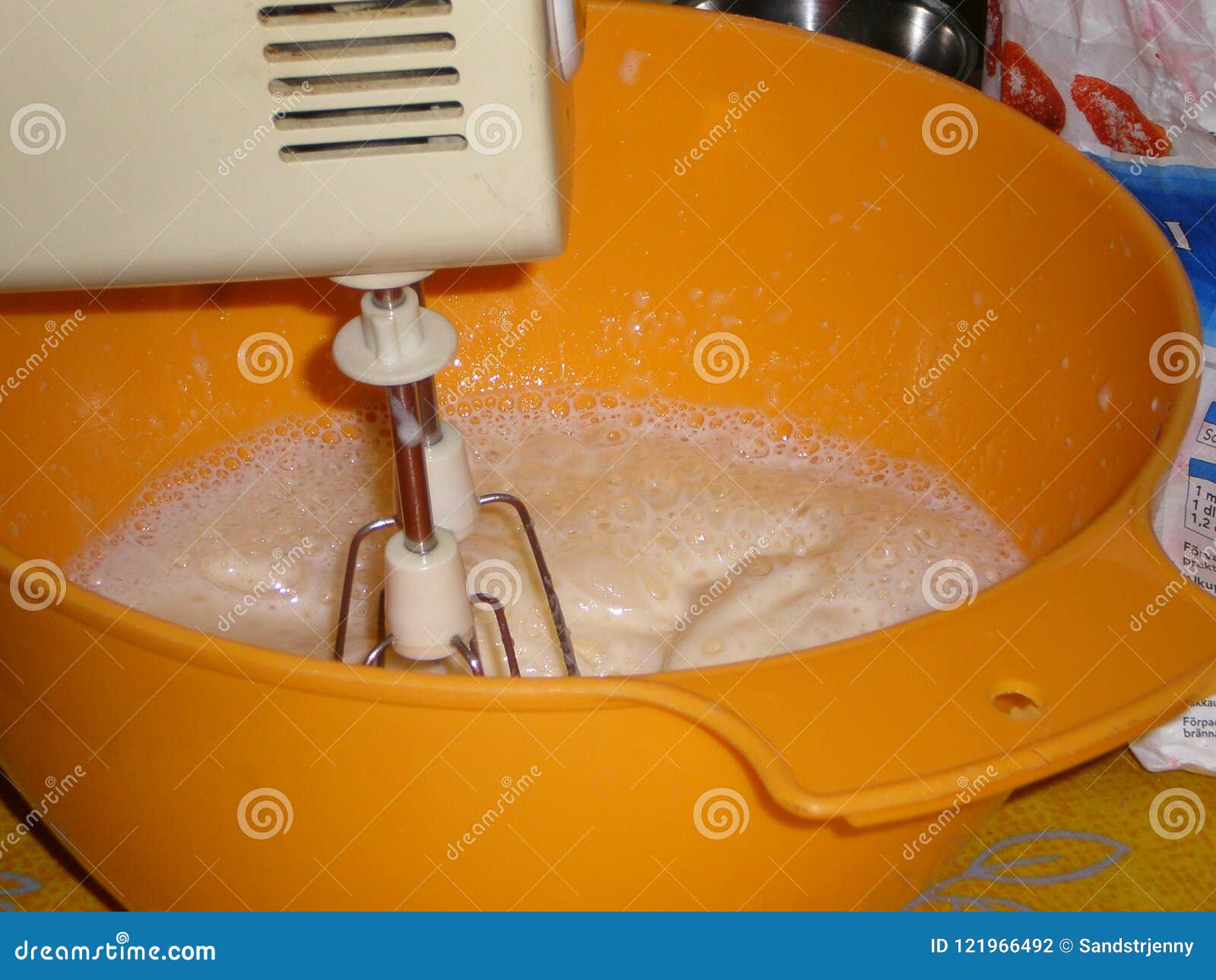 Baking with Retro Mixer and Bowl Stock Photo Image of cooking