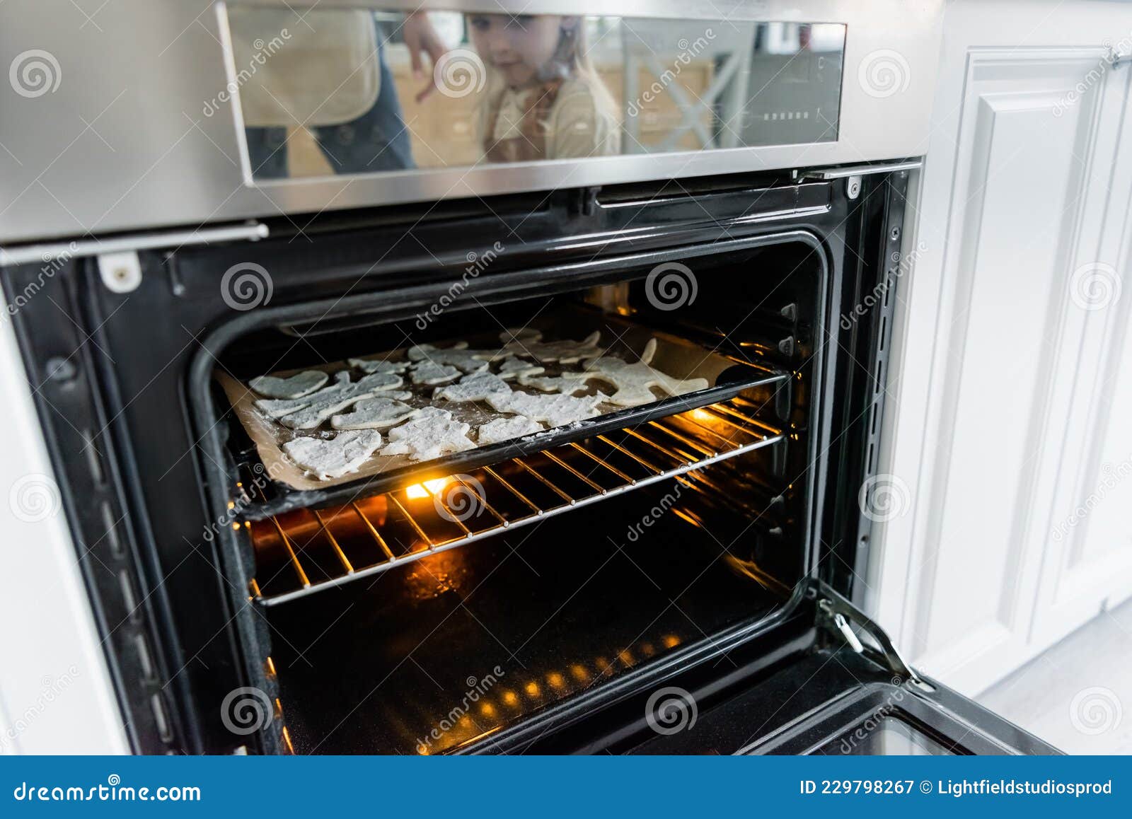 Baking Sheet with Multi Shaped Cookies Stock Image Image of parent