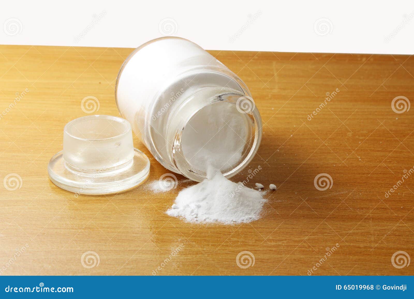 Baking Soda or Baking Powder in Glass Bottle Stock Photo Image of closeup, glass 65019968