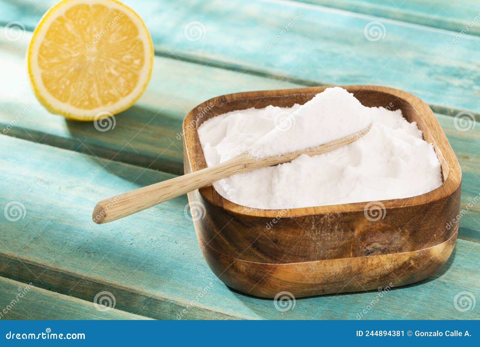 Baking Soda in Powder with Meyer Lemon Stock Image Image of clean