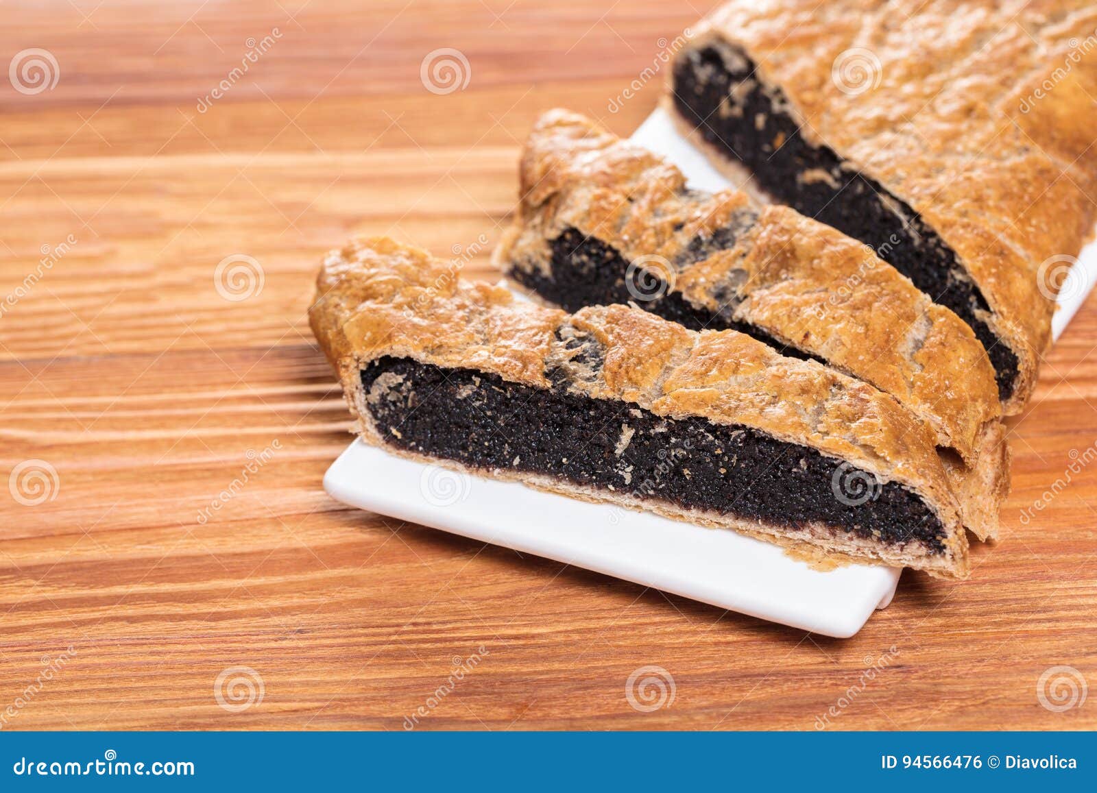 Baking Strudel with Poppy Seeds Stock Photo Image of plate, pastry