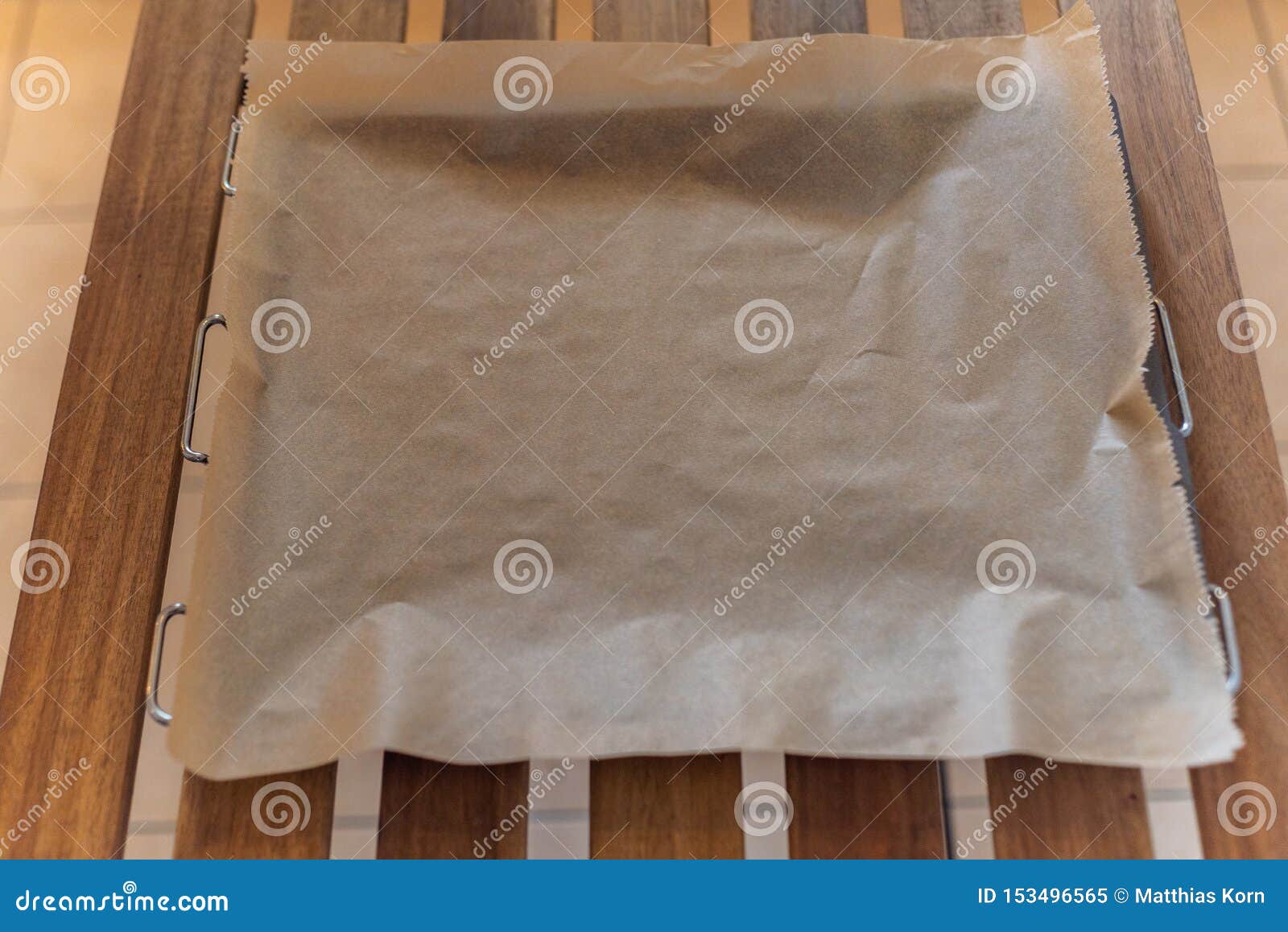 Baking Tray with Foil for the Dough To Lay Out Stock Image Image of