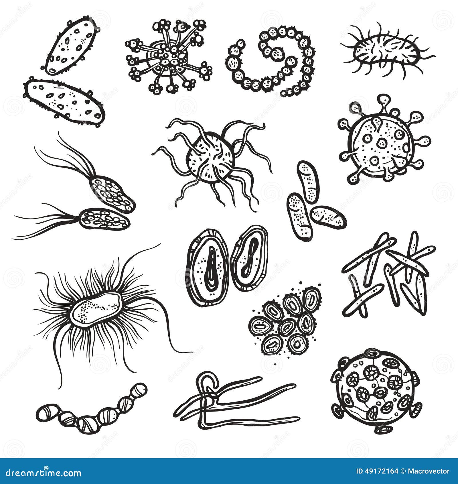 Bakterien Und Virus Zelle Vektor Abbildung Illustration Von Allergene 49172164