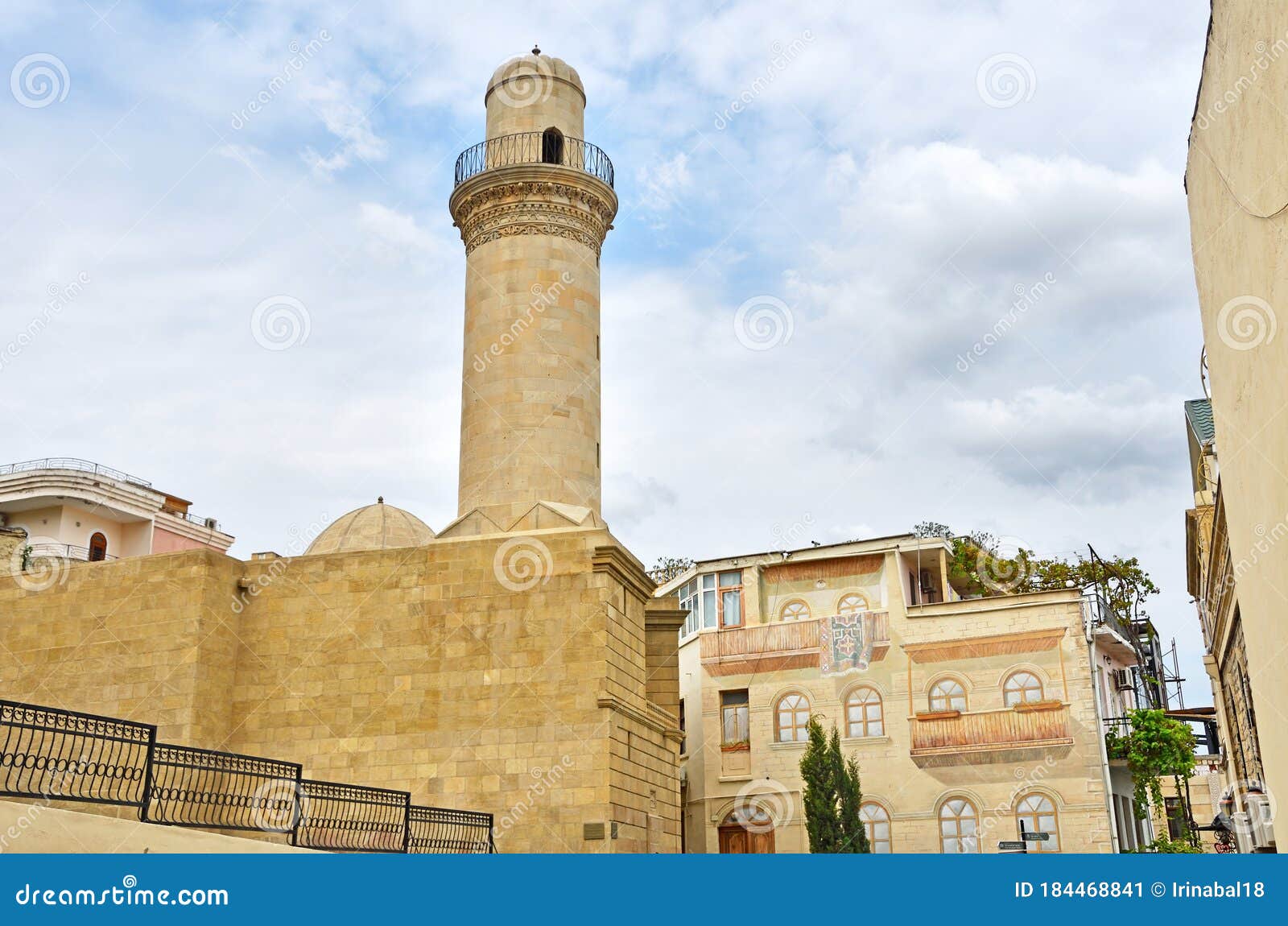 baku, azerbaijan, beyler beylyar, beglyar  mosque of 1894-1895 years of construction, ilyas efendiyev street, 47