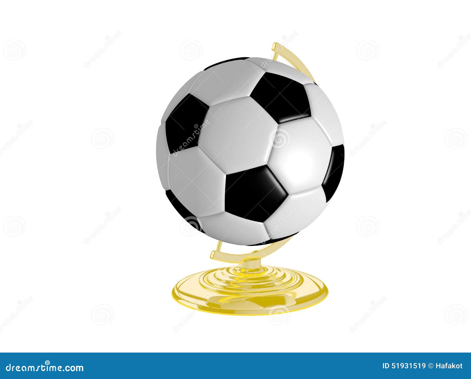 Balón De Fútbol En Soporte Del Globo Stock de ilustración - Ilustración de  forma, deporte: 51931519