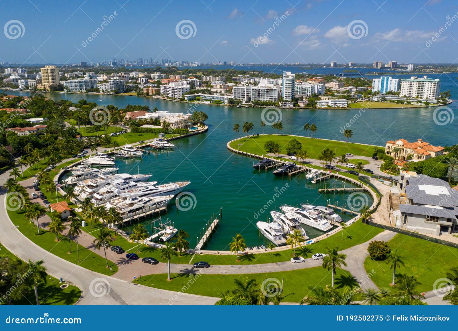 bal harbour marina with luxury yachts miami beach fl aerials