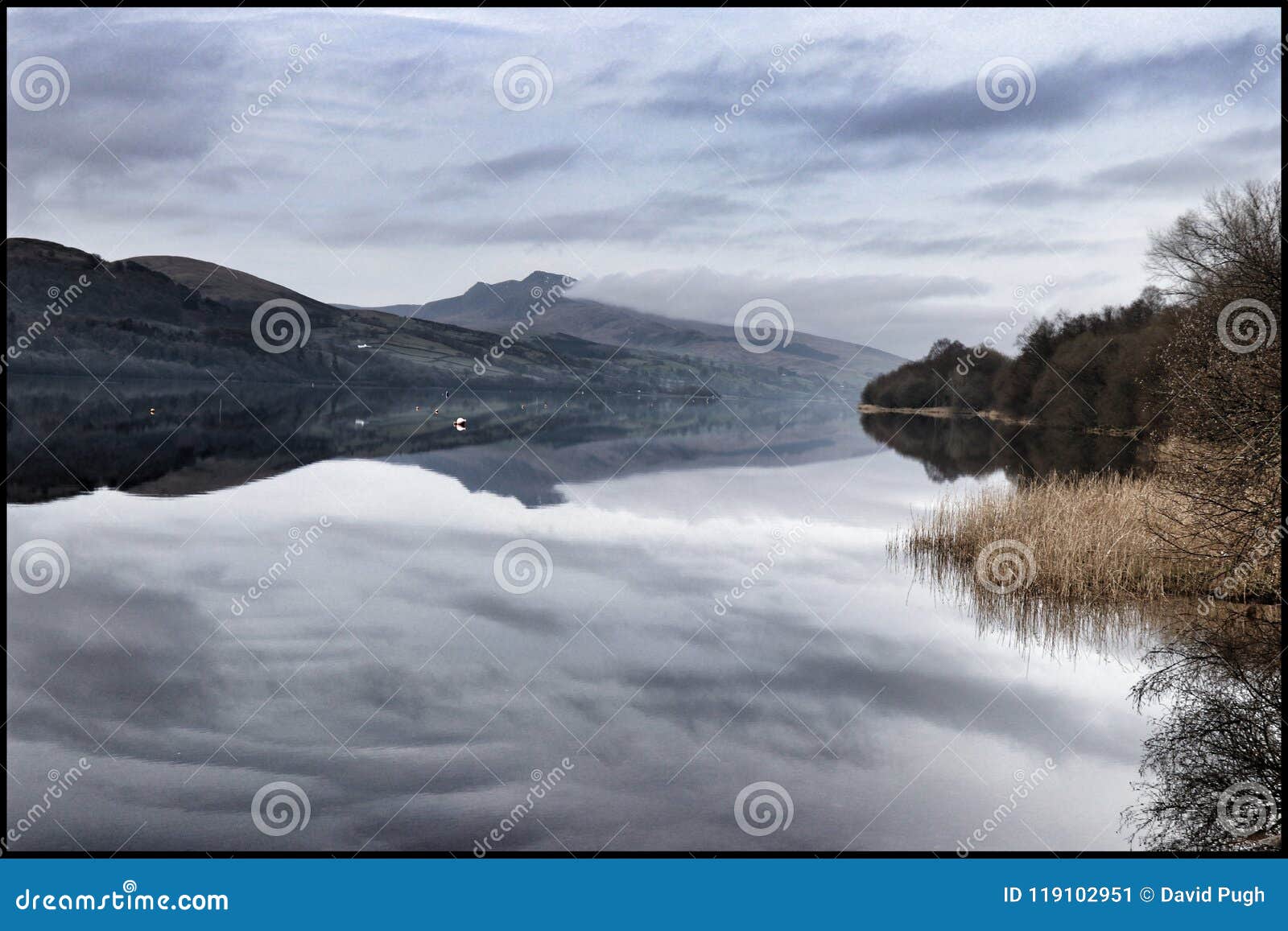 Bala lake stillness stock image. Image of early, wales - 119102951