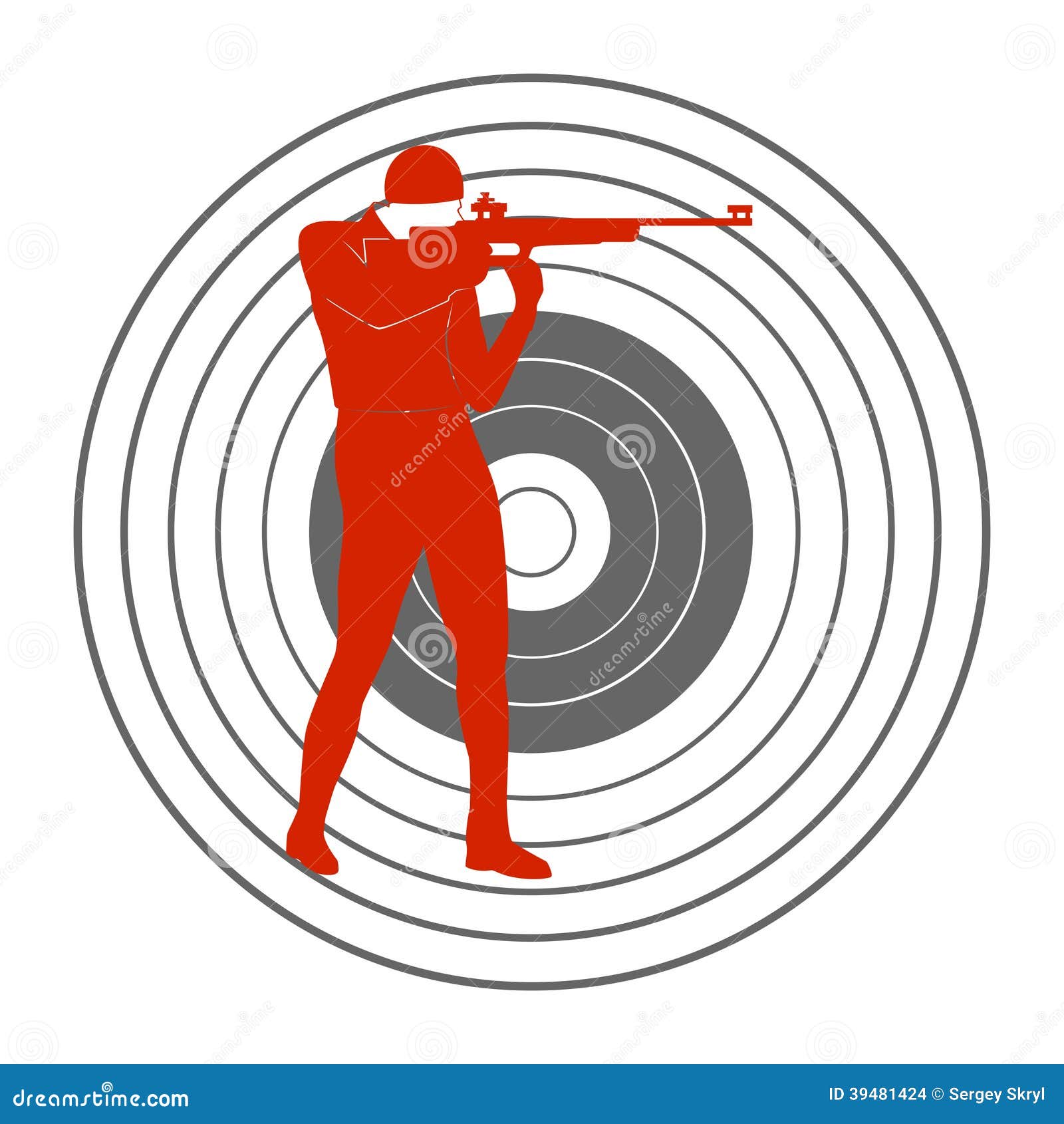 Bala shooting3 ilustración del vector. Ilustración de deportista