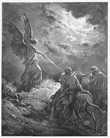 Balaam meets an angel editorial stock image. Image of figure - 30233699