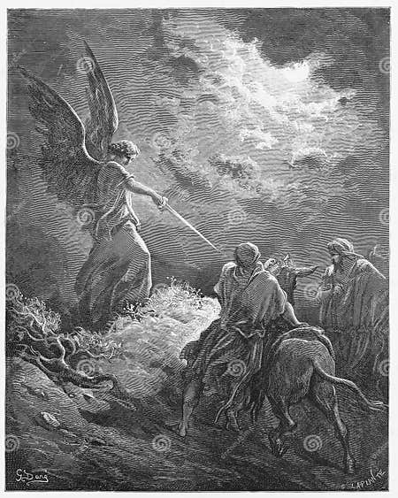 Balaam meets an angel editorial stock image. Image of figure - 30233699