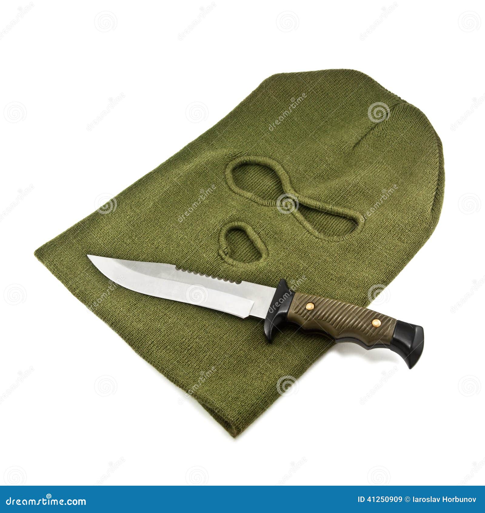 Balaclava and knife stock image. Image of isolated, evil 41250909