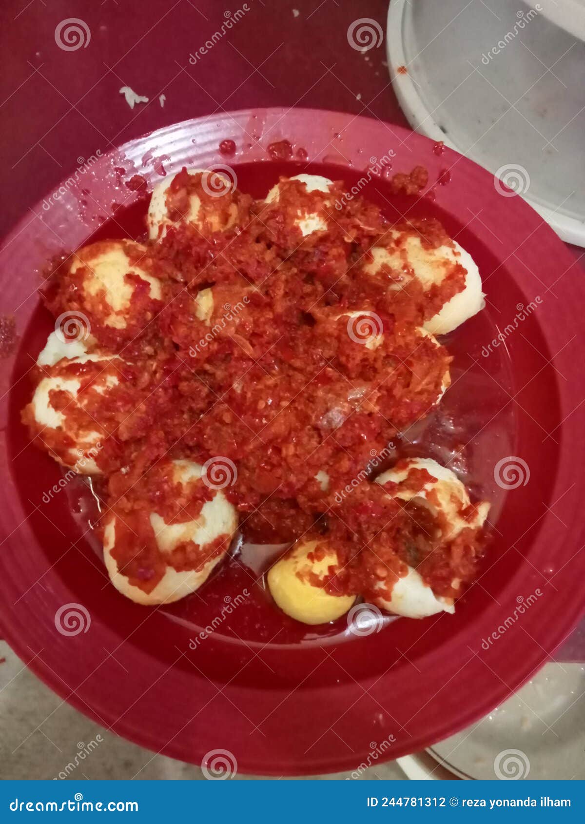 Balado egg dish stock photo. Image of padang, dish, masakan 244781312