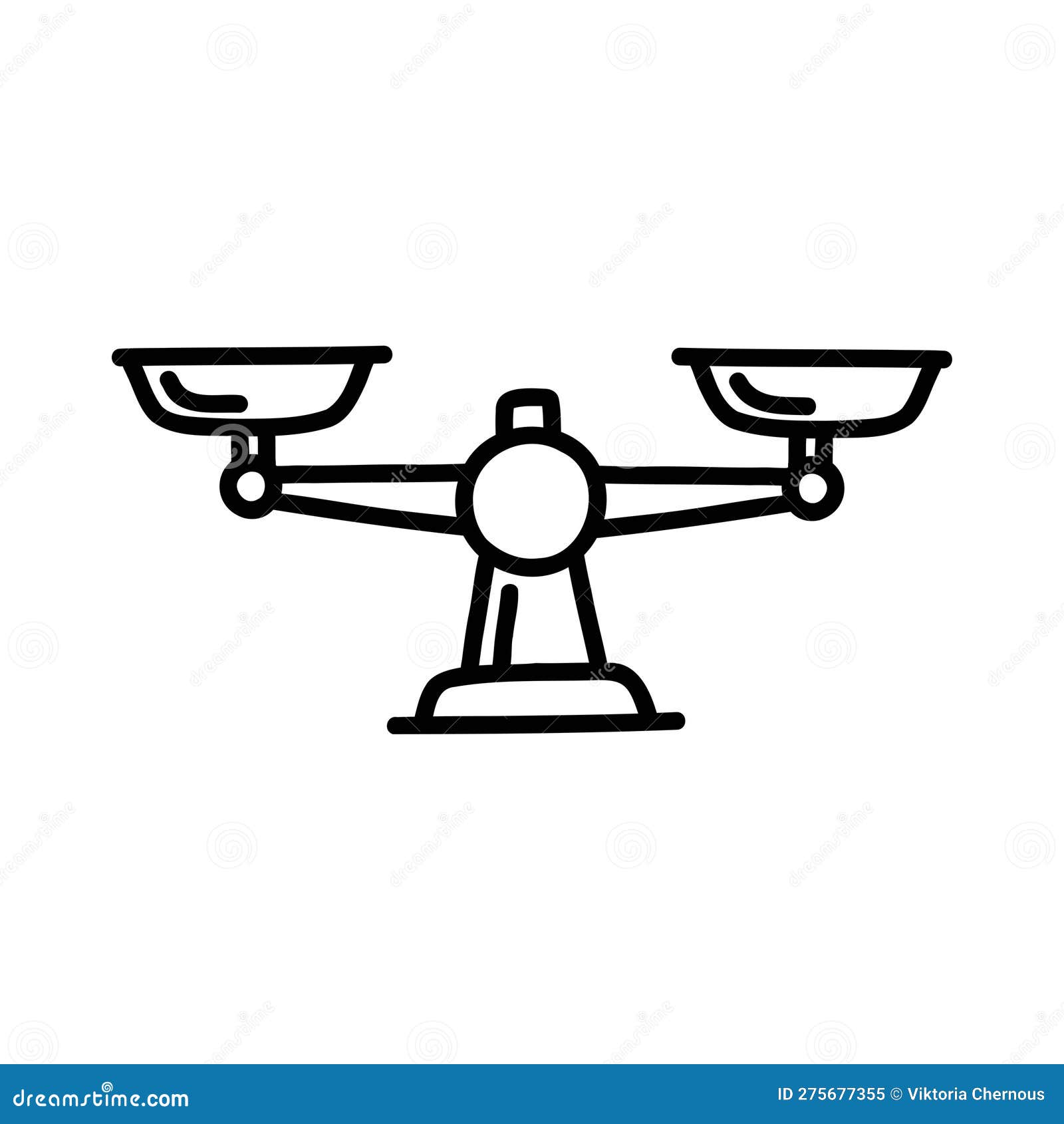 Balance Doodle Icon, Vector Color Line Illustration Stock Vector