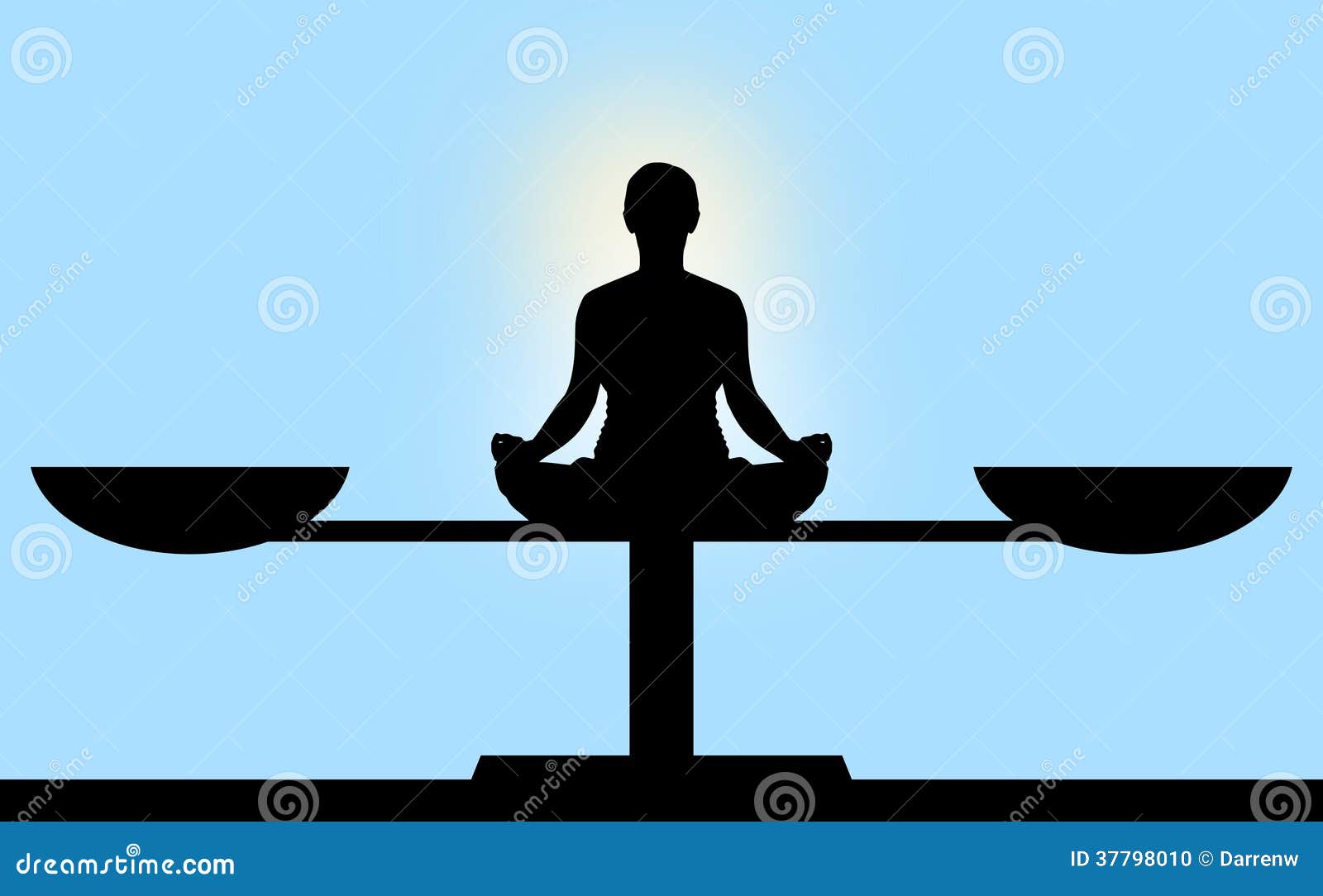 Balance Meditation Stock Illustration. Illustration Of Sitting - 37798010