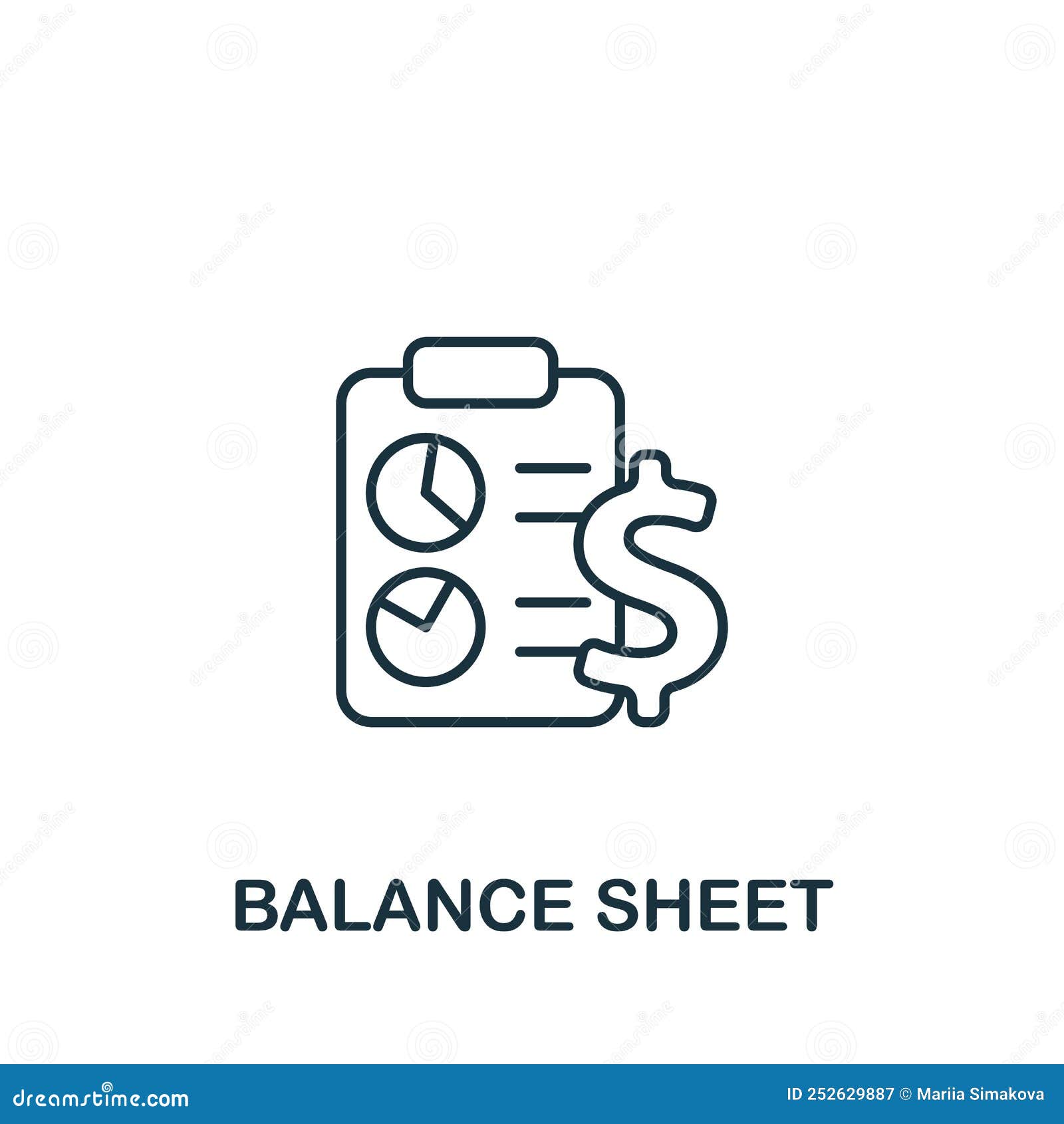 Balance Sheet Icon. Monochrome Simple Accounting Icon for Templates