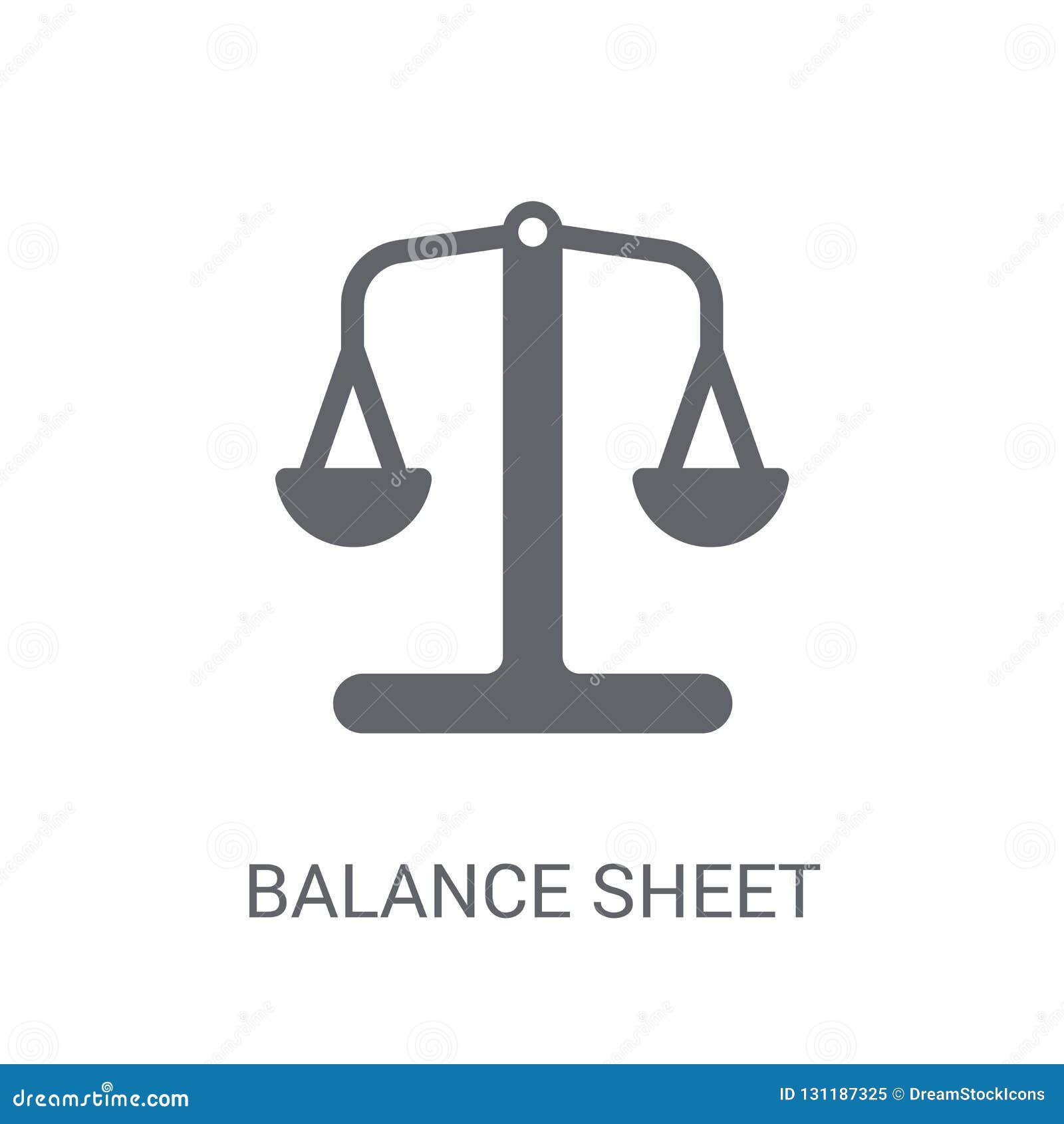 Balance Sheet Icon. Trendy Balance Sheet Logo Concept on White B Stock