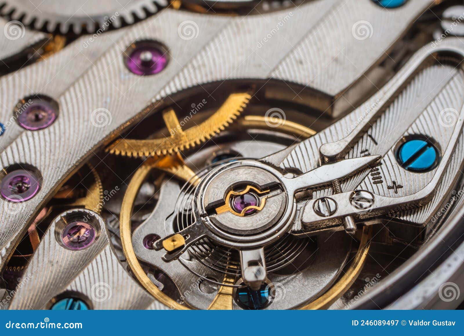 Balance and Spring on Mechanical Watch Movement Stock Image Image of machinery, clockworks
