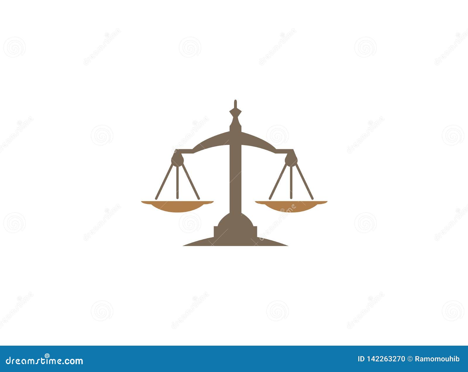 Balance Symbol Scales Logo Design Illustration Law Symbol For