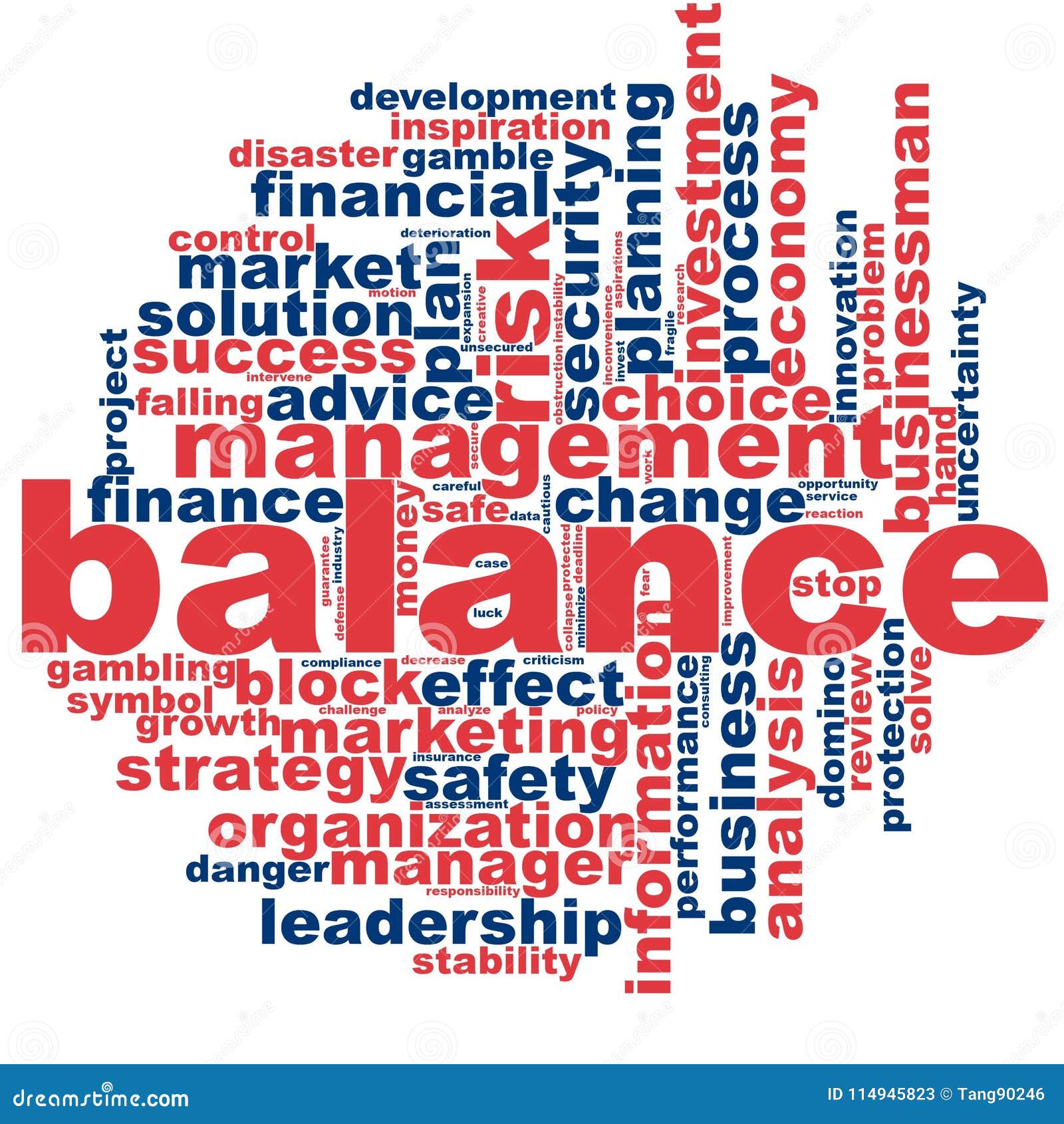 Balance word cloud stock illustration. Illustration of text 114945823