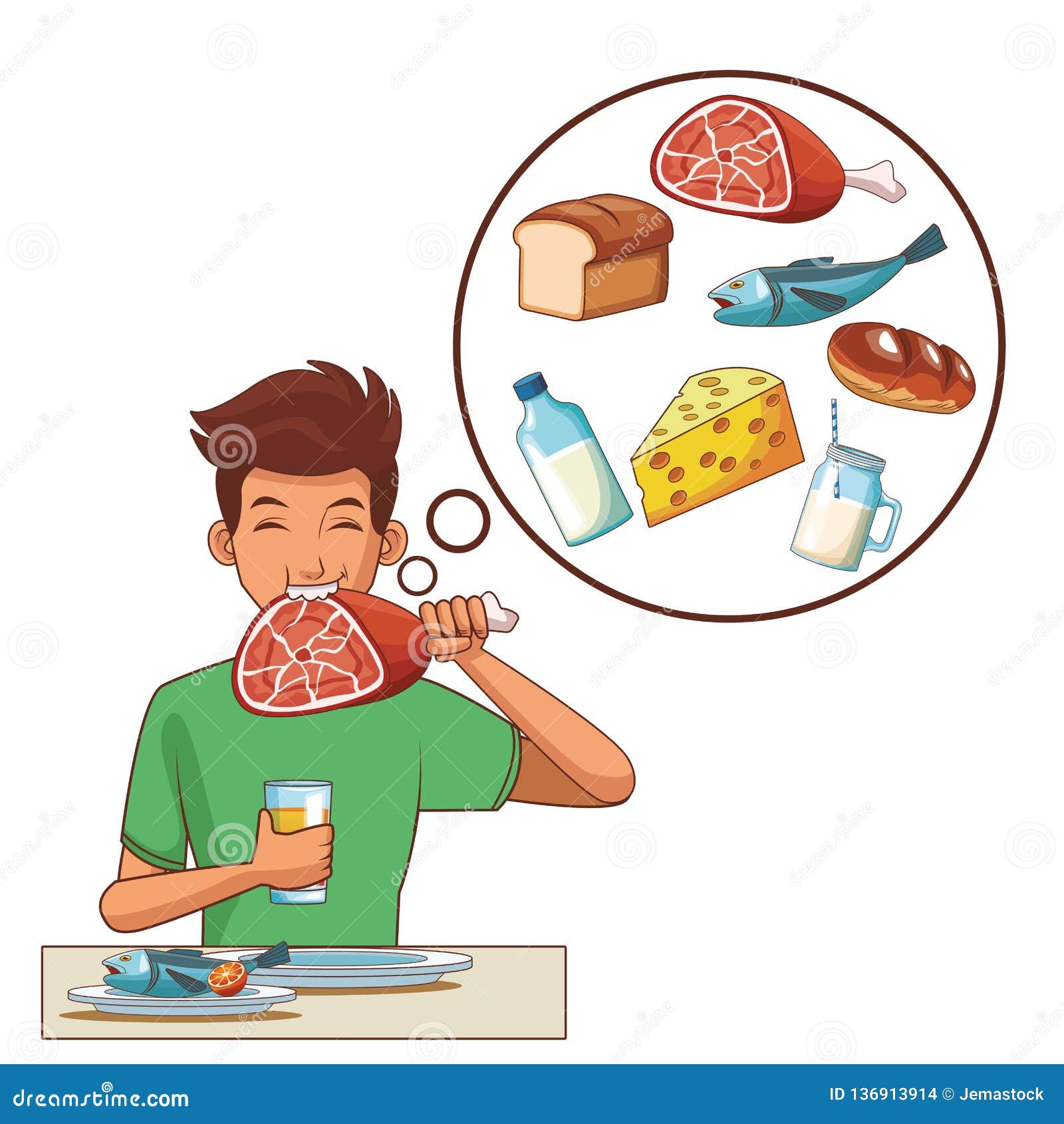 Balance Diet Cartoon Images