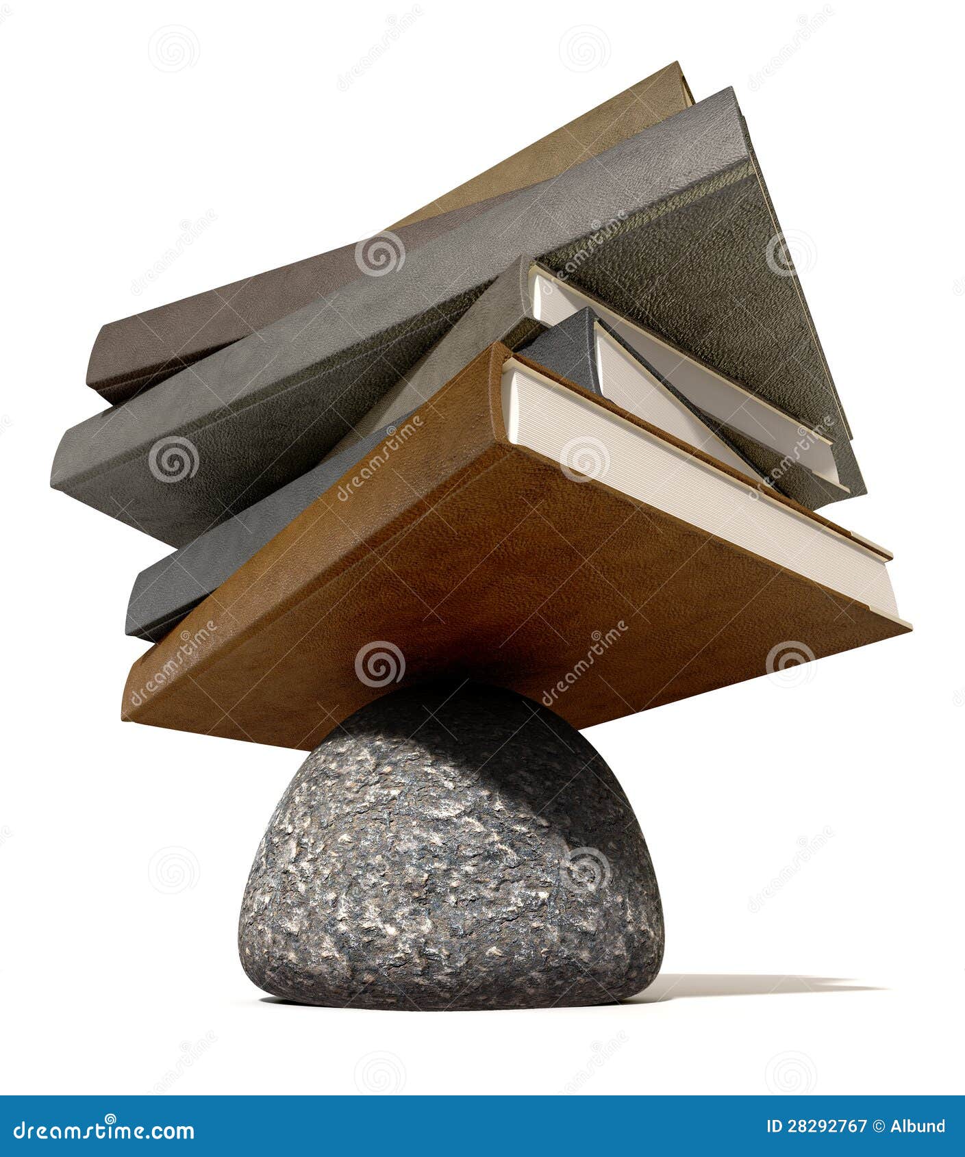 Balancing The Books On A Rock Stock Image Image of rock, computing 28292767