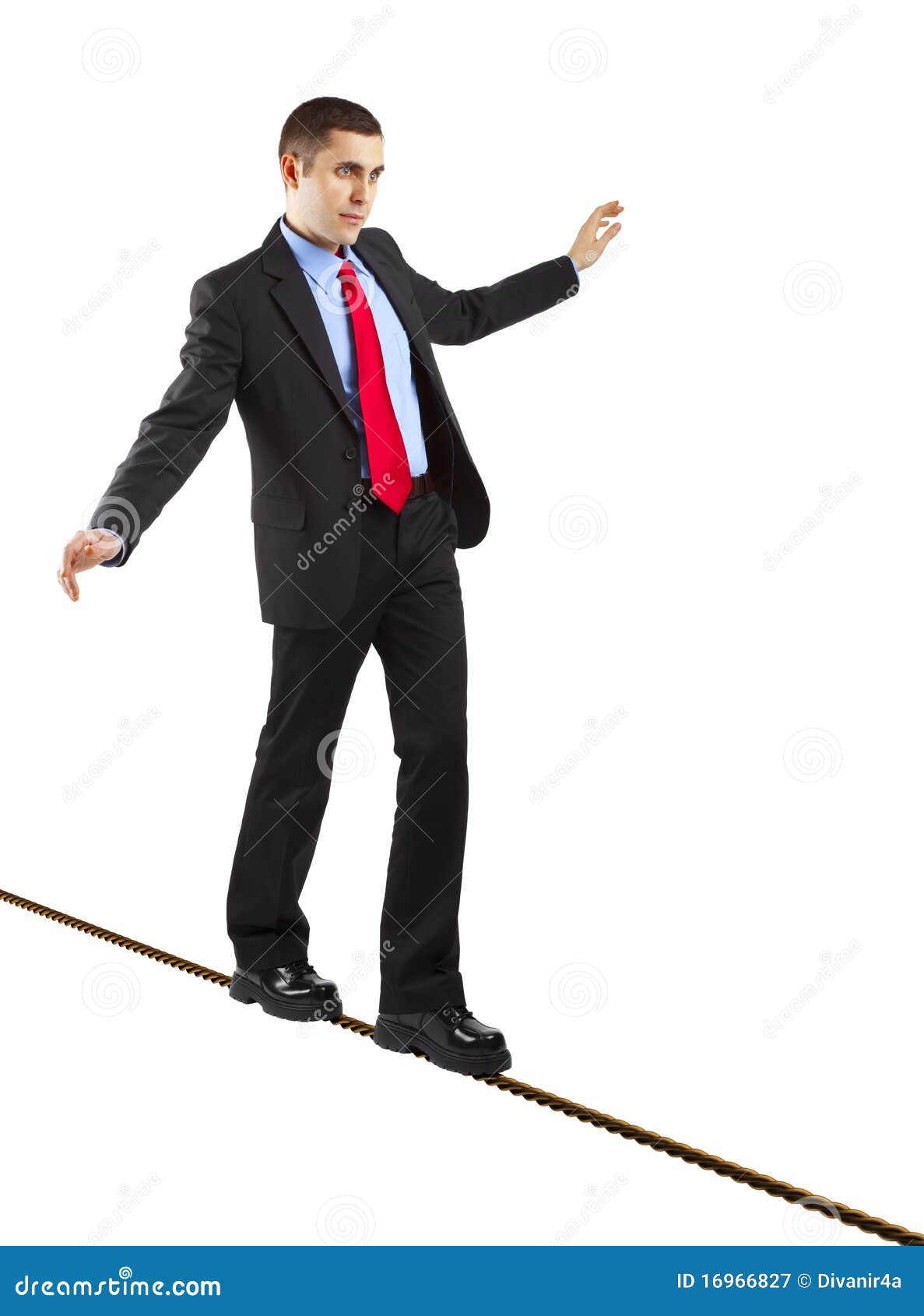 balancing businessman