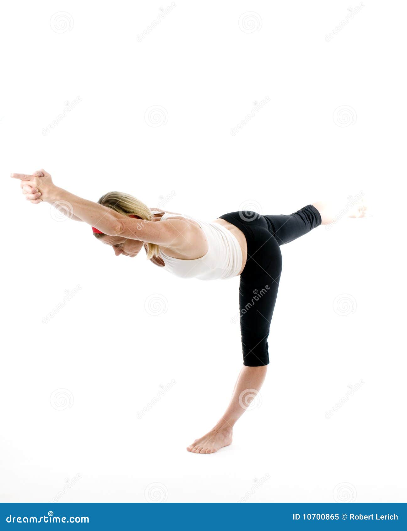 Balancing stick yoga pose stock image. Image of balancing - 10700865