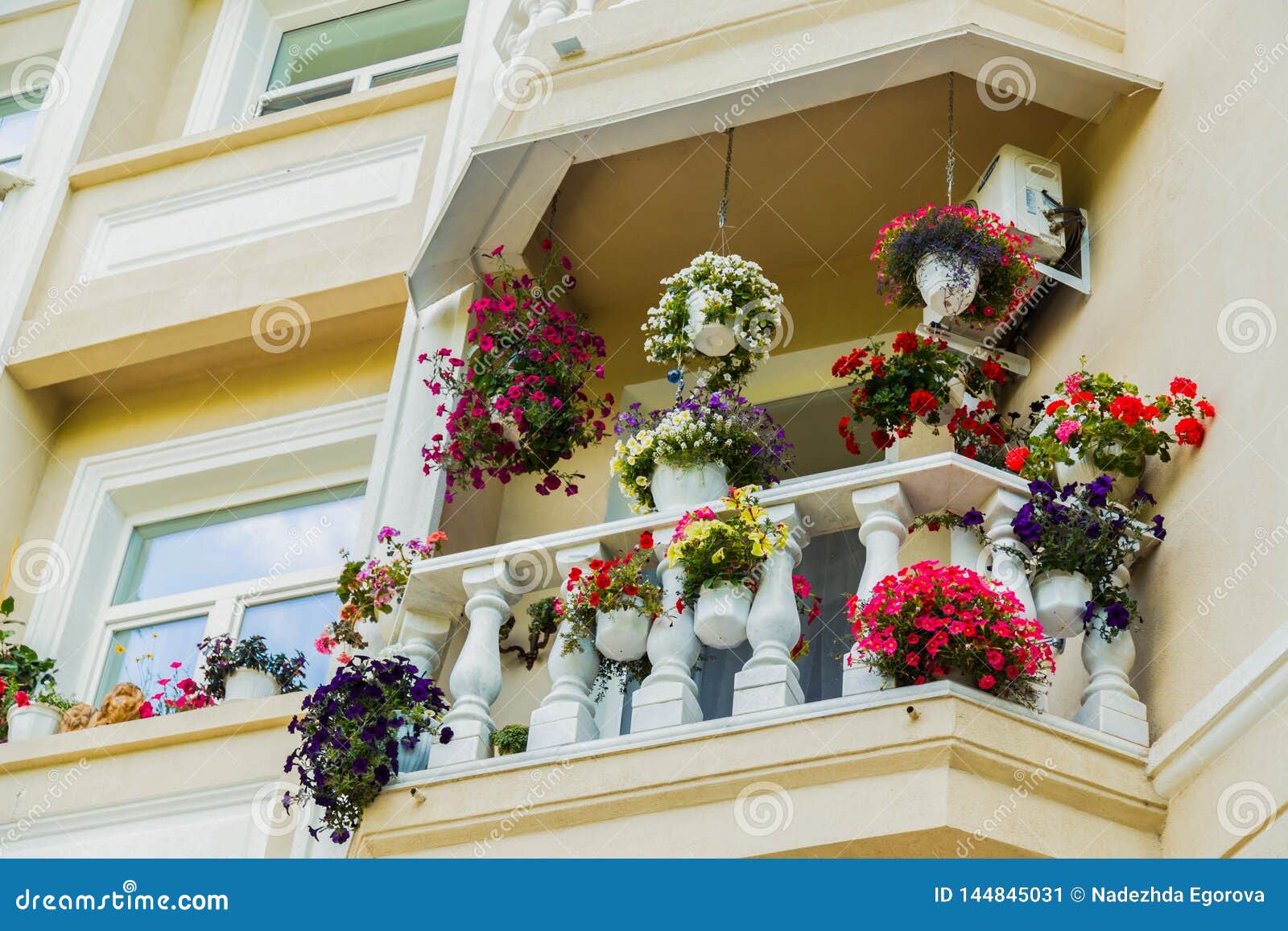 balcon with flowers