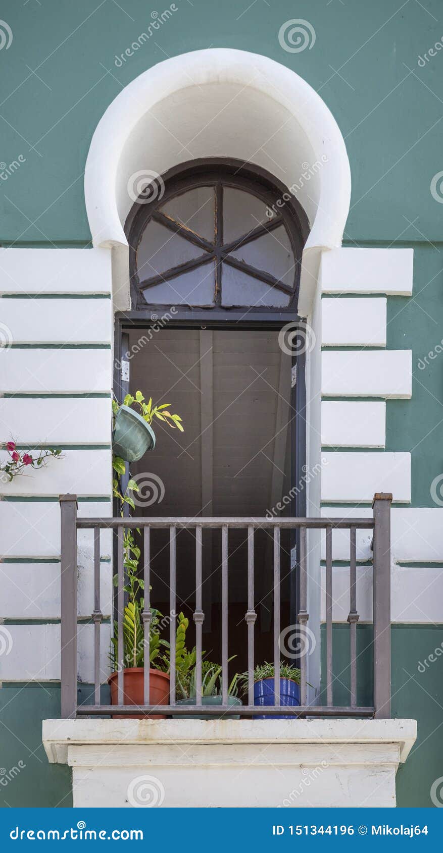 Balcony in Old San Juan in Puerto Rico Stock Photo Image of facade