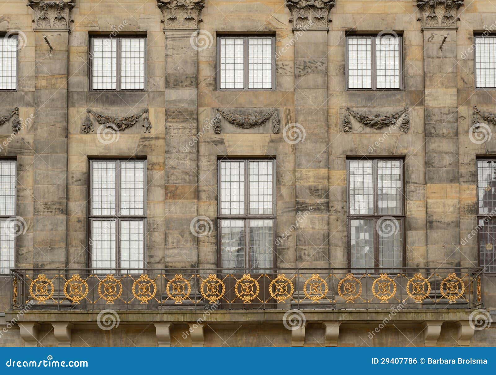 Balcony Royal Palace Amsterdam Stock Photo Image of king, netherlands