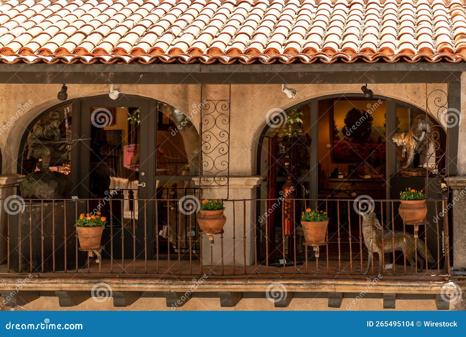 Balcony of a Southweststyle Gift Shop. Stock Photo Image of facade