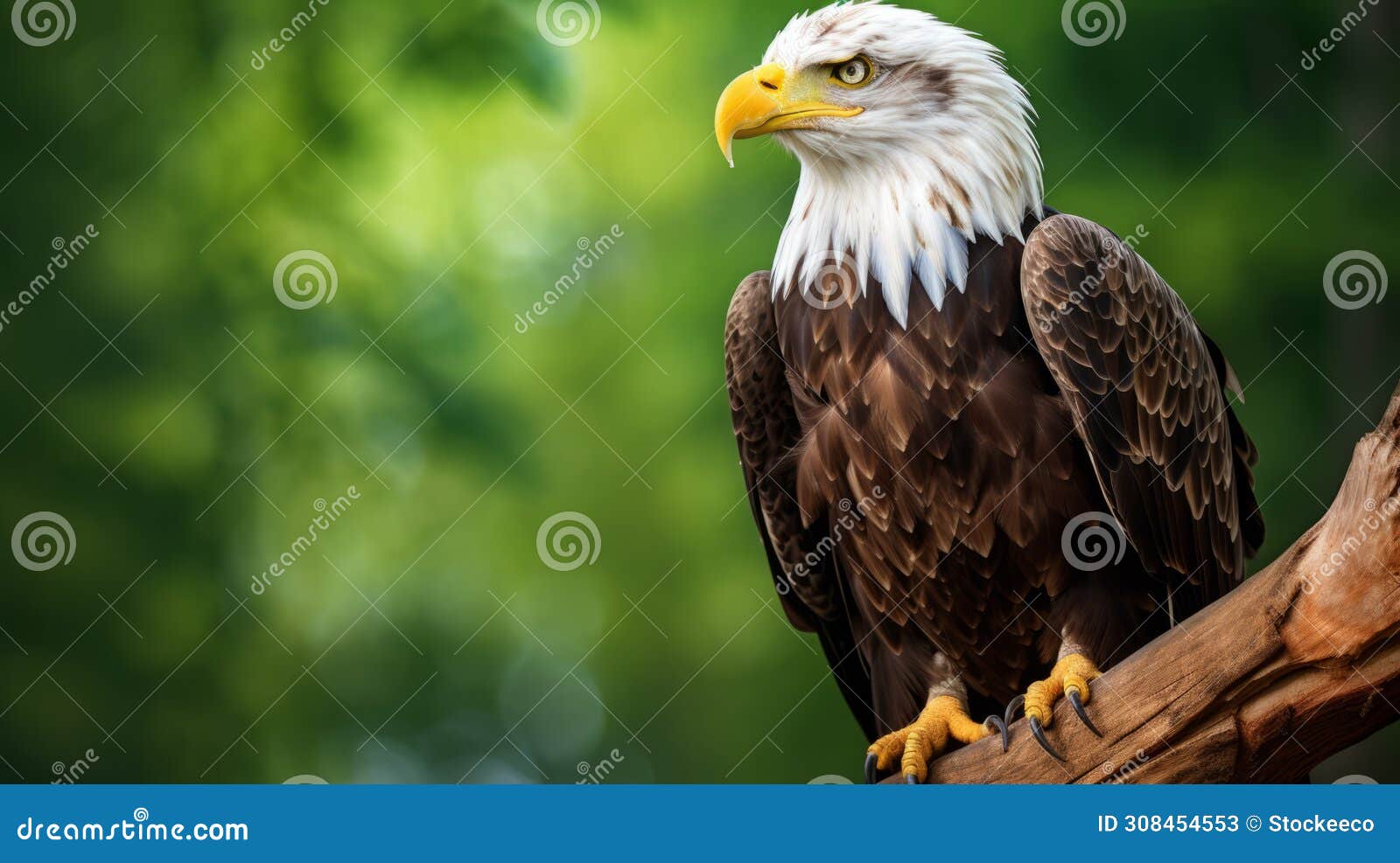 Realistic Bald Eagle Coloring Pages For Children's Coloring Book Stock