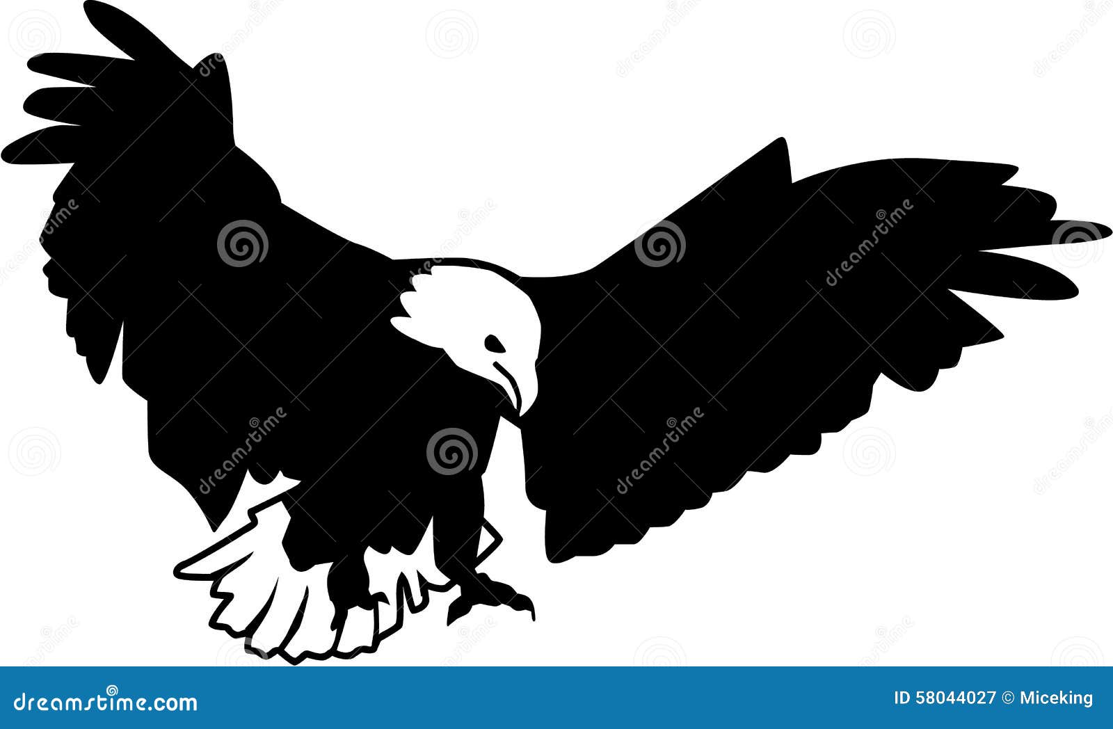 Bald Eagle predator stock vector. Illustration of icon - 58044027