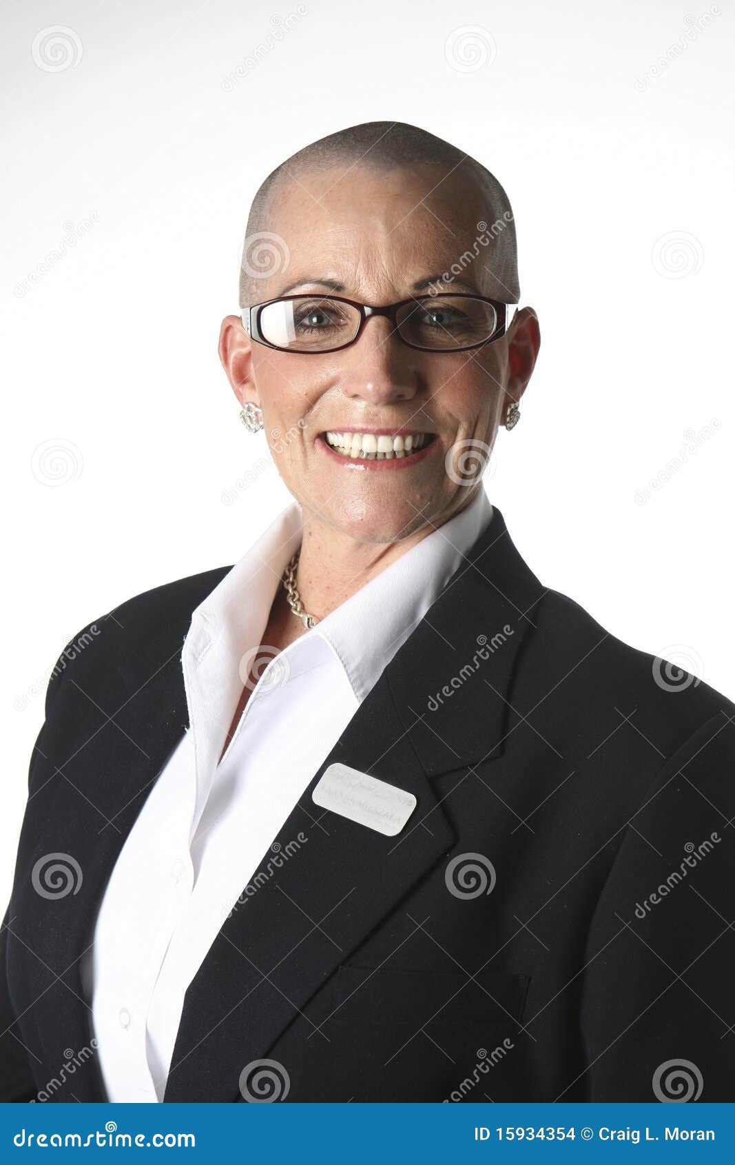 Bald lady stock photo. Image of shaved, business, female - 15934354