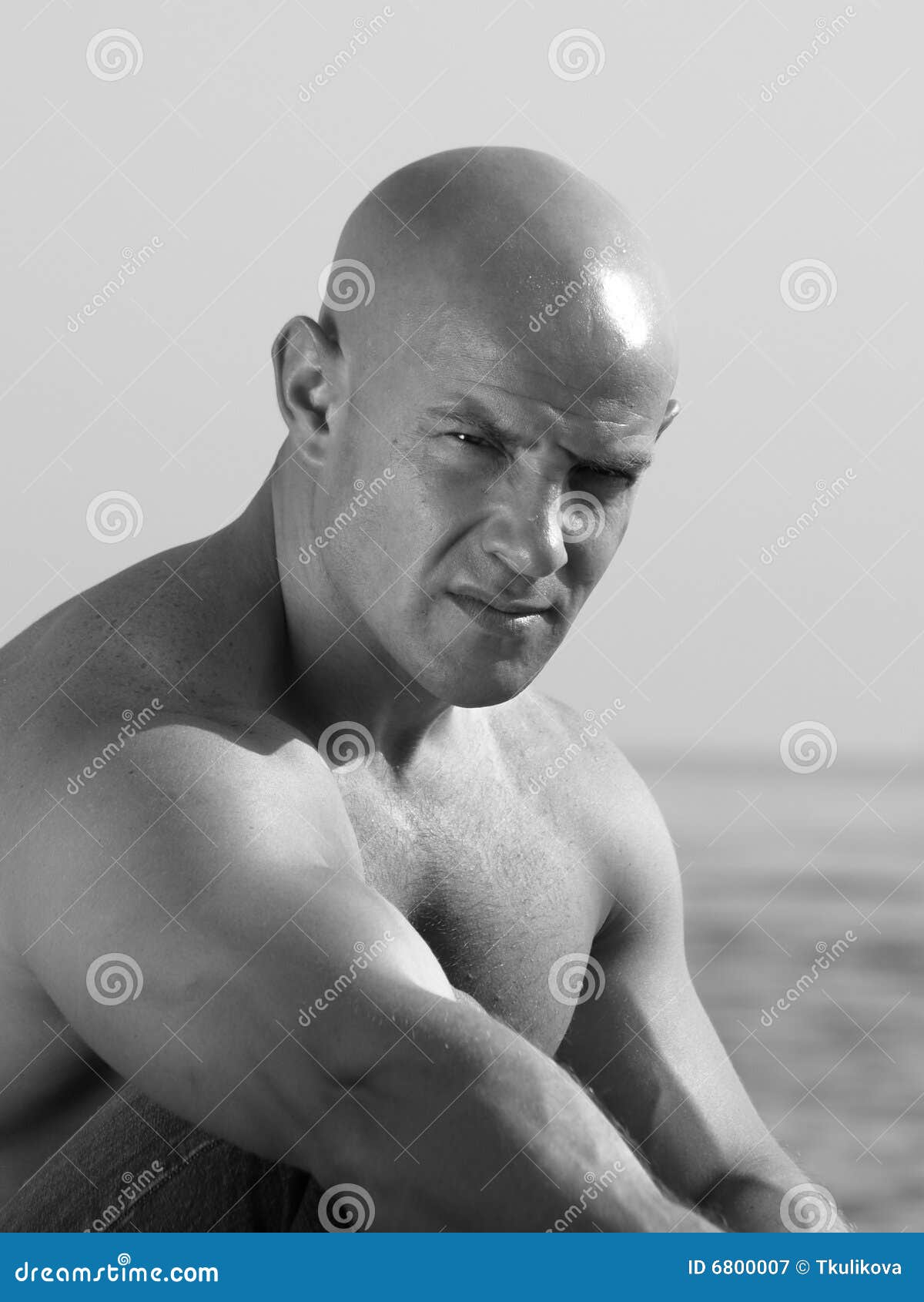 Bald man stock image. Image of athletic, adult, health - 6800007