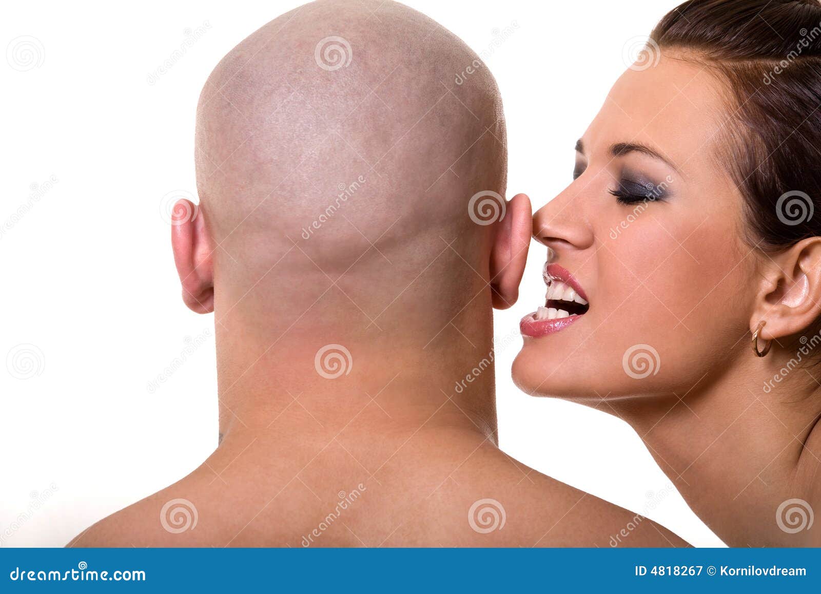 girl and bald guy