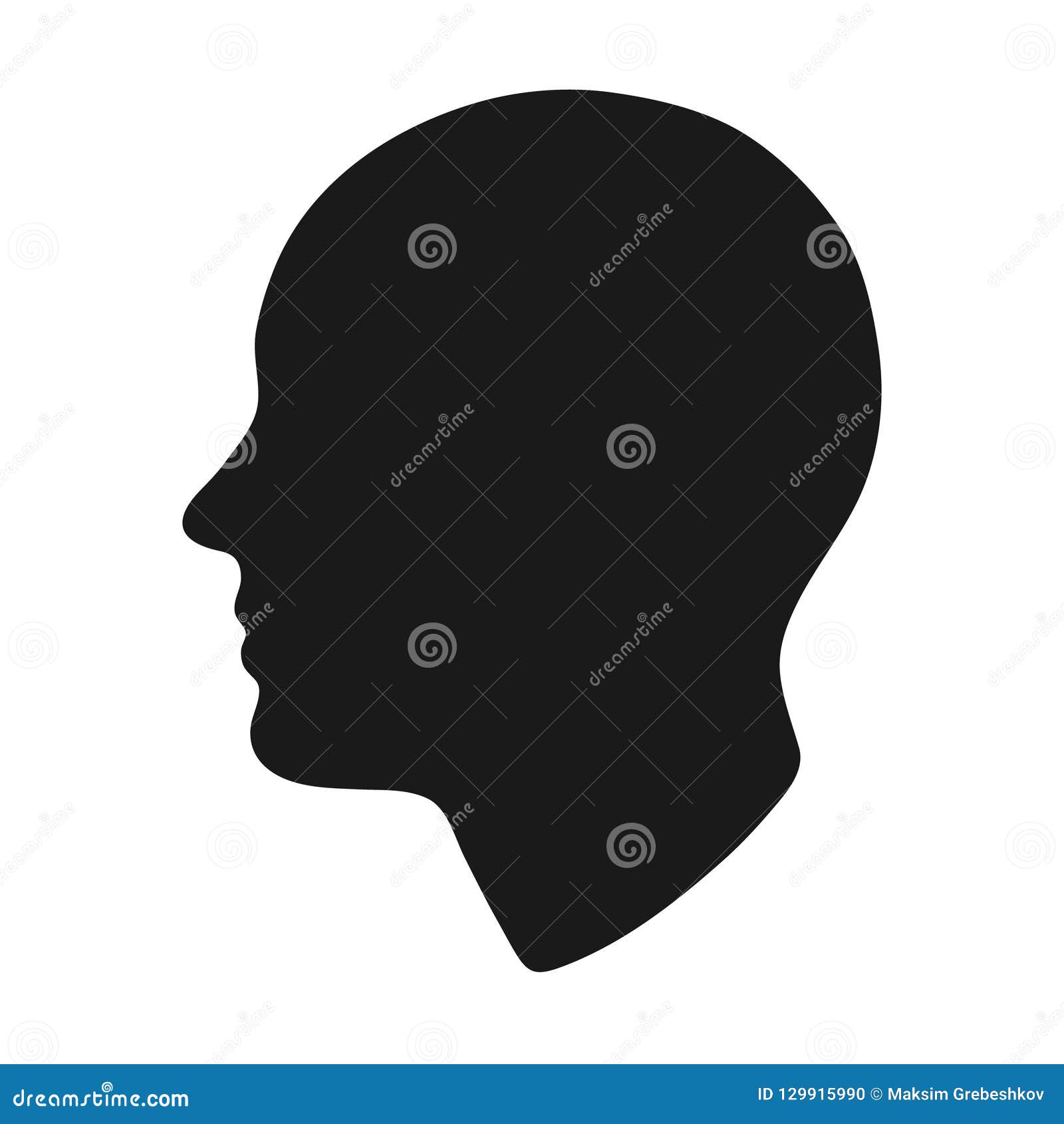 Bald Head Silhouette
